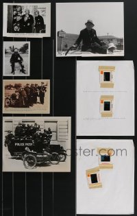 3h0566 LOT OF 5 KEYSTONE KOPS PHOTOS & 3 SLIDES 1940s-1970s great comedy images!