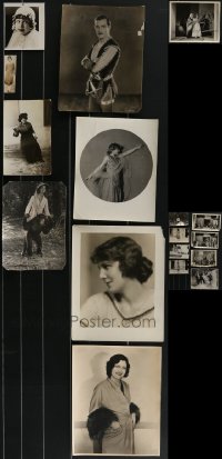 3h0550 LOT OF 17 MOSTLY TRIMMED STILLS FROM MOSTLY SILENT MOVIES 1910s-1920s great portraits!