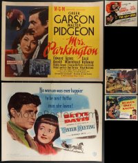 3h0674 LOT OF 5 UNFOLDED & FORMERLY FOLDED HALF-SHEETS 1940s a variety of cool movie images!