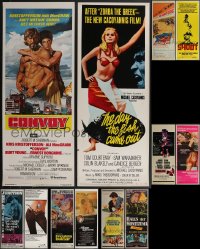 3h0588 LOT OF 14 UNFOLDED & FORMERLY FOLDED INSERTS 1950s-1980s great images from a variety of movies!