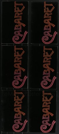 3h0344 LOT OF 6 CABARET SOUVENIR PROGRAM BOOKS 1972 Bob Fosse, Liza Minnelli, Michael York
