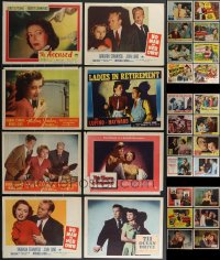 3h0238 LOT OF 30 1940S-60S BIG STAR & GRADE-B FILM NOIR LOBBY CARDS 1940s-1960s great movie images!