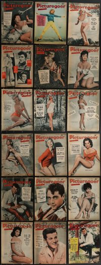 3h0271 LOT OF 18 PICTUREGOER ENGLISH MOVIE MAGAZINES 1950s filled with great images & articles!