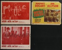 3h0255 LOT OF 3 HUMPHREY BOGART LOBBY CARDS 1955-1956 Battle Circus, Big Sleep re-release!