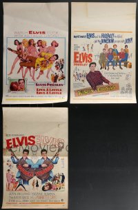 3h0116 LOT OF 3 MOSTLY UNFOLDED ELVIS PRESLEY WINDOW CARDS 1964-1968 Double Trouble & more!