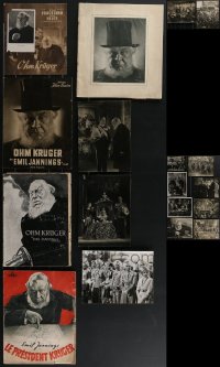 3h0438 LOT OF 18 GERMAN LOBBY CARDS STILLS PROGRAMS & MAGAZINES FROM OHM KRUGER 1941 conditional!