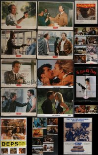 3h0470 LOT OF 9 FOLDED POSTERS 17 LOBBY CARDS & 9 8X10 STILLS 1970s-1990s cool movie images!