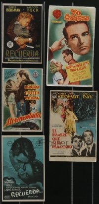3h0507 LOT OF 5 ALFRED HITCHCOCK SPANISH HERALDS 1940s-1950s Spellbound, Man Who Knew Too Much!