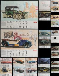 3h0715 LOT OF 26 TRW AUTOMOBILE CALENDAR PAGES 1982-1983 great artwork of vintage cars!