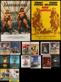 3h0688 LOT OF 16 FORMERLY FOLDED FRENCH 15X21 POSTERS 1970s-1980s a variety of cool movie images!