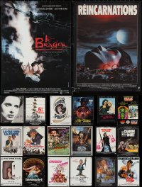 3h0684 LOT OF 20 FORMERLY FOLDED FRENCH 15X21 POSTERS 1970s-1990s a variety of cool movie images!