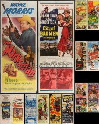 3h0581 LOT OF 20 FORMERLY FOLDED COWBOY WESTERN INSERTS 1940s-1950s images from several movies!