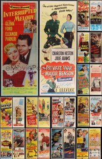 3h0577 LOT OF 24 FORMERLY FOLDED INSERTS 1940s-1950s great images from a variety of movies!
