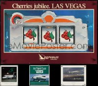 3h0801 LOT OF 6 UNFOLDED NEVADA TRAVEL POSTERS 1980s-1990s great images including slot machine!