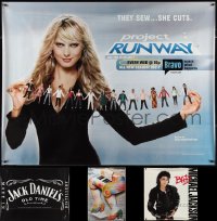 3h0027 LOT OF 5 OVERSIZED POSTERS 1990s-2000s Project Runway, Michael Jackson, Jack Daniels & more!