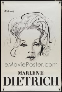 3h0742 LOT OF 43 UNFOLDED MARLENE DIETRICH FRENCH 32x47 SPECIAL POSTERS 1960s great Rene Bouche art!