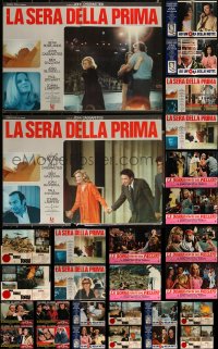 3h0651 LOT OF 33 FORMERLY FOLDED ITALIAN 19X27 PHOTOBUSTAS 1960s-1970s a variety of movie scenes!