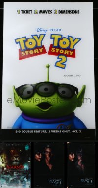 3h0002 LOT OF 5 LENTICULAR ONE-SHEETS 2000s-2010s great 3-D images from a variety of movies!