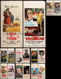 3h0602 LOT OF 16 FORMERLY FOLDED ITALIAN LOCANDINAS 1960s-1980s a variety of movie images!