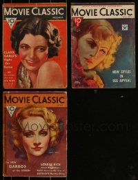 3h0326 LOT OF 3 MOVIE CLASSIC MOVIE MAGAZINES 1930s Kay Francis, Marlene Dietrich, Greta Garbo