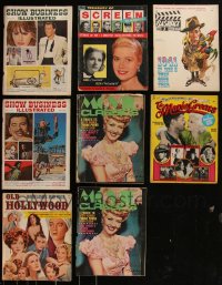 3h0306 LOT OF 8 MOVIE MAGAZINES 1950s-1970s filled with great images & articles, cool covers!