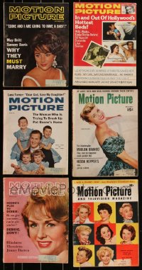 3h0311 LOT OF 6 MOTION PICTURE MOVIE MAGAZINES 1950s-1970s filled with great images & articles!