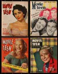 3h0320 LOT OF 4 MOVIE TEEN MOVIE MAGAZINES 1940s filled with great images & articles!