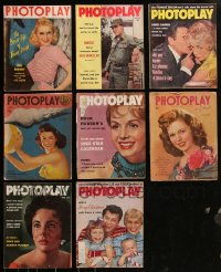 3h0305 LOT OF 8 PHOTOPLAY MOVIE MAGAZINES 1950s-1960s filled with great images & articles!