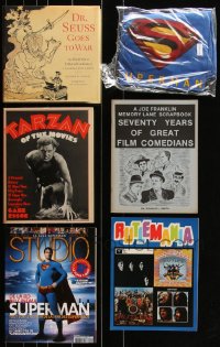 3h0343 LOT OF 6 HARDCOVER BOOKS & MISCELLANEOUS ITEMS 1960s-2000s Dr. Seuss, Superman, Tarzan!