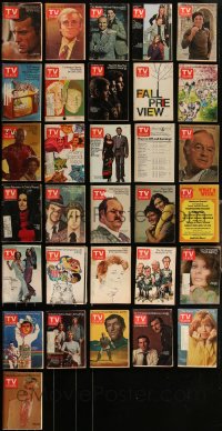 3h0334 LOT OF 31 1973-74 TV GUIDE MAGAZINES 1973-1974 filled with great images & articles!