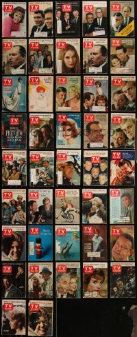 3h0332 LOT OF 42 1964-65 TV GUIDE MAGAZINES 1964-1965 filled with great images & articles!