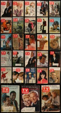 3h0335 LOT OF 28 1966 TV GUIDE MAGAZINES 1966 filled with great images & articles!