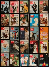 3h0333 LOT OF 34 1968-69 TV GUIDE MAGAZINES 1968-1969 filled with great images & articles!
