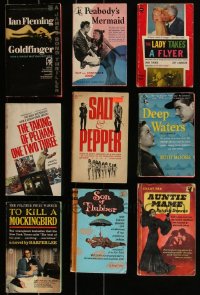 3h0341 LOT OF 9 MOVIE EDITION PAPERBACK BOOKS 1950s-1960s Goldfinger, To Kill a Mockingbird & more!
