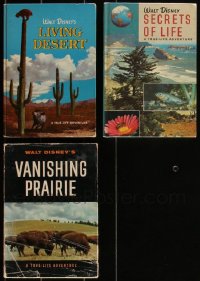 3h0349 LOT OF 3 WALT DISNEY TRUE LIFE ADVENTURES HARDCOVER BOOKS 1950s Secrets of Life & more!