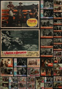 3h0728 LOT OF 61 UNFOLDED 14X20 ITALIAN PHOTOBUSTAS 1950s a variety of cool movie scenes!