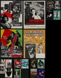 3h0415 LOT OF 19 UNCUT FRENCH HORROR PRESSBOOKS 1960s-1970s great movies, some have poster images!