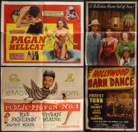 3h0459 LOT OF 5 FOLDED HALF-SHEETS & INSERTS 1940s-1960s great images from a variety of movies!