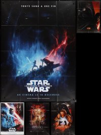 3h0100 LOT OF 5 FOLDED STAR WARS FRENCH ONE-PANELS 1990s-2010s a variety of cool movie images!