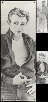 3h0028 LOT OF 3 UNFOLDED JAMES DEAN OVERSIZED COMMERCIAL POSTERS 1980s art of the legendary star!