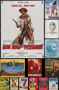 3h0790 LOT OF 14 FORMERLY FOLDED FRENCH 23X32 POSTERS 1960s-1990s a variety of cool movie images!