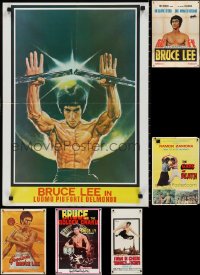 3h0458 LOT OF 6 FOLDED NON-US KUNG-FU POSTERS 1970s great images of Bruce Lee & more!