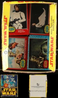 3h0010 LOT OF 206 STAR WARS TOPPS MOVIE CARDS 1977 includes the original box!