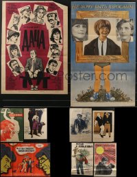 3h0711 LOT OF 15 FORMERLY FOLDED RUSSIAN POSTERS 1950s-1980s a variety of cool movie images!
