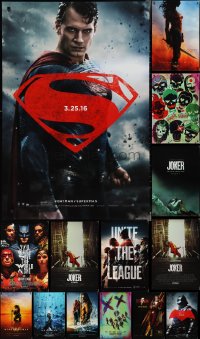 3h0855 LOT OF 14 UNFOLDED DOUBLE-SIDED 27X40 DC COMICS SUPERHERO ONE-SHEETS 2010s cool images!