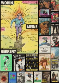 3h0751 LOT OF 27 MOSTLY FORMERLY FOLDED EAST GERMAN A1 POSTERS 1970s-1980s cool movie images!