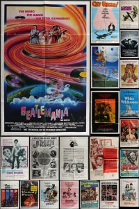 3h0169 LOT OF 39 FOLDED ONE-SHEETS 1950s-1980s great images from a variety of different movies!