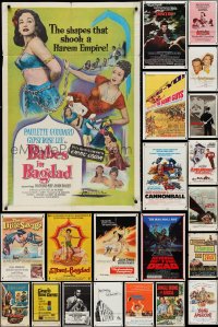 3h0154 LOT OF 68 FOLDED ONE-SHEETS 1950s-1980s great images from a variety of different movies!
