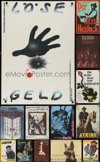 3h0757 LOT OF 21 MOSTLY FORMERLY FOLDED EAST GERMAN A1 POSTERS 1970s-1980s cool movie images!