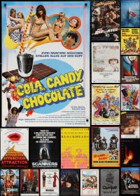 3h0769 LOT OF 25 MOSTLY FORMERLY FOLDED MISCELLANEOUS GERMAN POSTERS 1970s-1990s cool movie images!